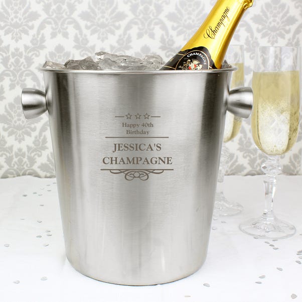 Personalised Decorative Stainless Steel Ice Bucket image 1 of 5