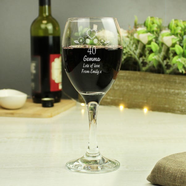 Personalised Birthday Craft Wine Glass image 1 of 3