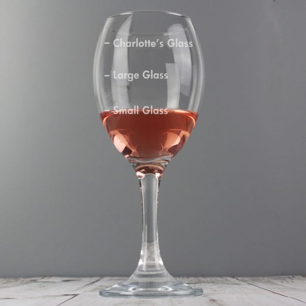 Personalised Measures Wine Glass image 1 of 4
