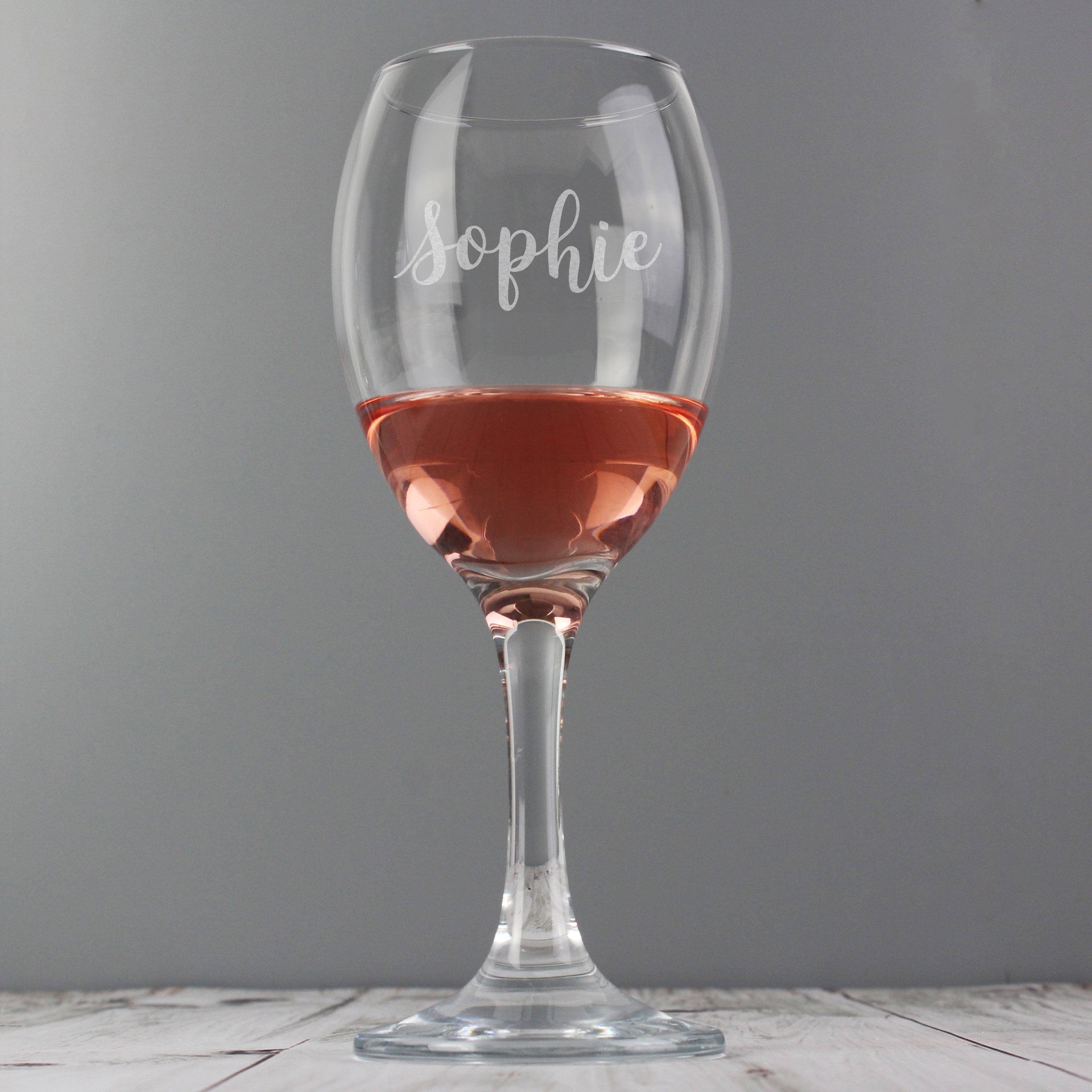 Personalised Classic Engraved Wine Glass Clear