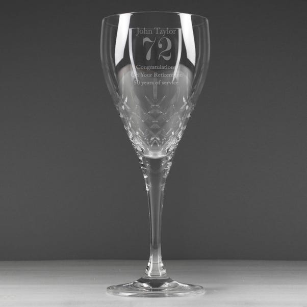 Personalised Birthday Cut Crystal Wine Glass image 1 of 4
