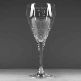 Personalised Birthday Cut Crystal Wine Glass