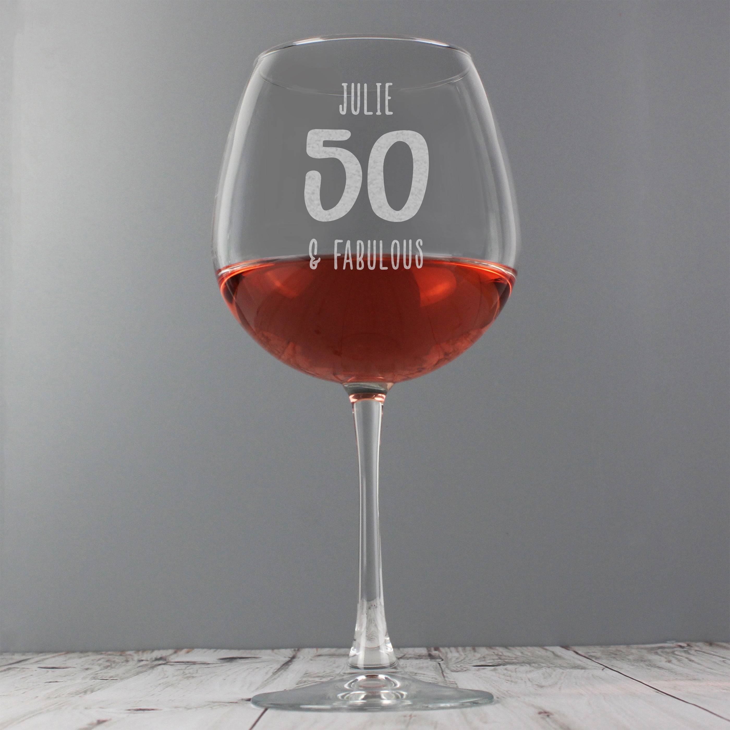 Personalised Birthday Bottle of Wine Glass