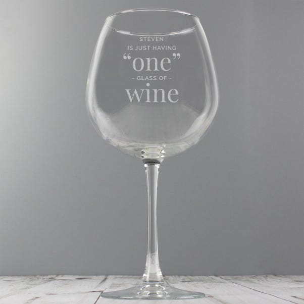 Personalised One Glass Bottle of Wine Glass image 1 of 4