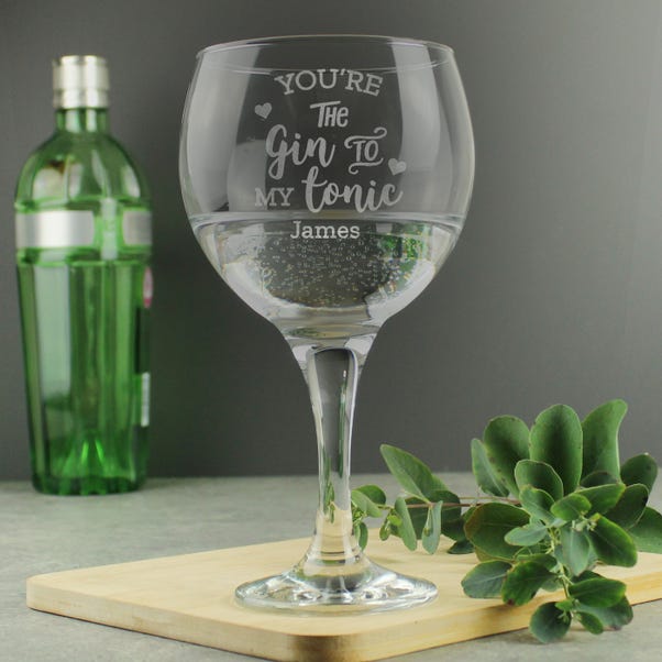 Personalised Gin to My Tonic Gin Balloon Glass image 1 of 4
