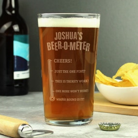 Personalised BeeroMeter Pint Glass