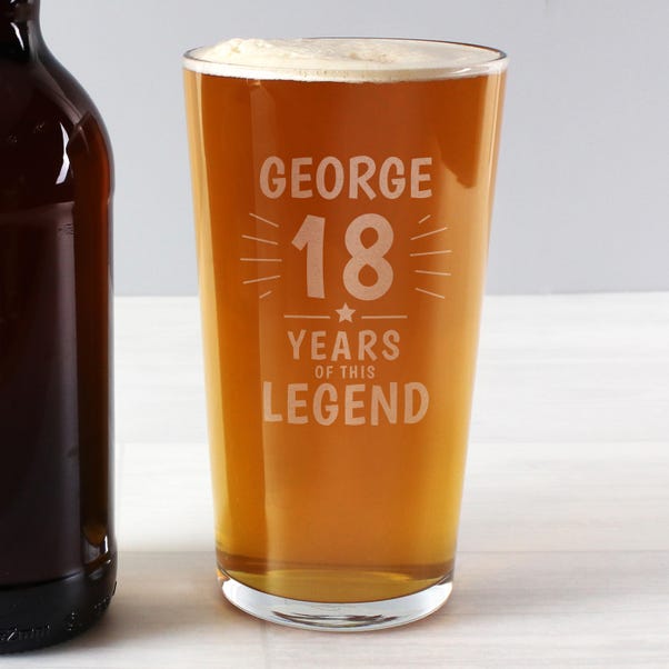 Personalised Years of This Legend Birthday Pint Glass image 1 of 4