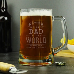 Personalised Best in The World Stern Pint Tankard