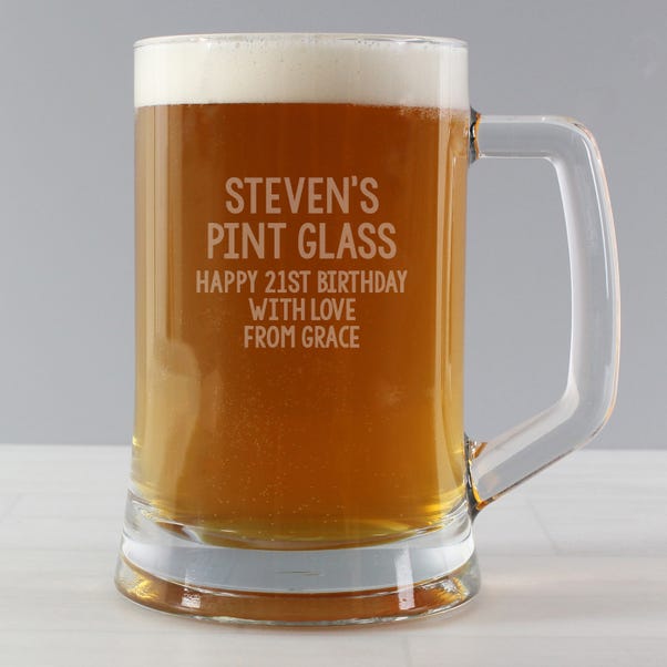 Personalised Engraved Message Stern Pint Tankard image 1 of 5