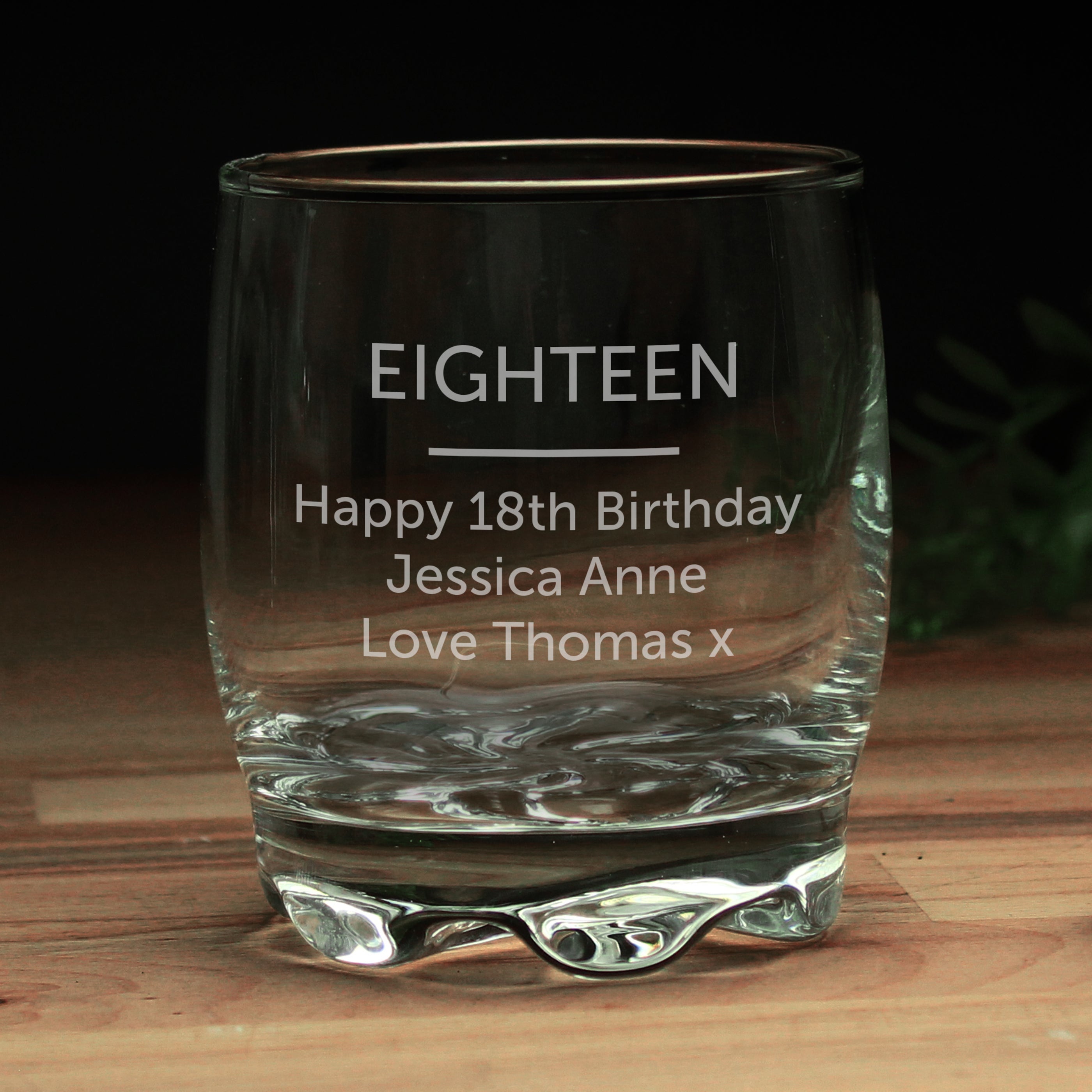 Personalised Engraved Tumbler Clear