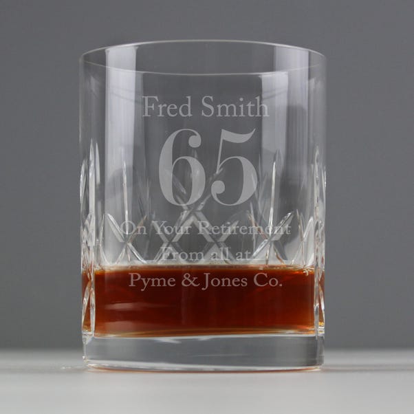 Personalised Birthday Cut Crystal Whisky Tumbler image 1 of 5