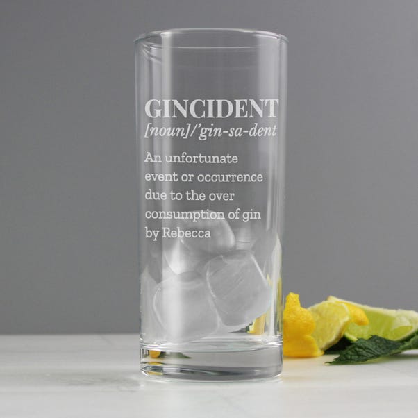 Personalised Gincident Hi Ball Glass image 1 of 4