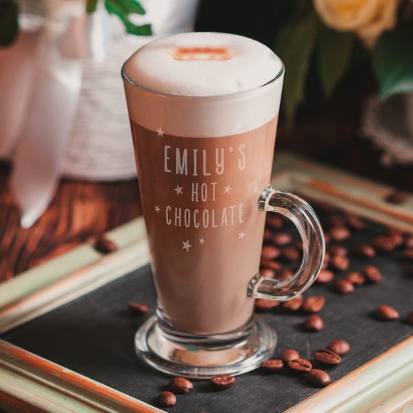 Personalised Stars Hot Chocolate Latte Glass image 1 of 3