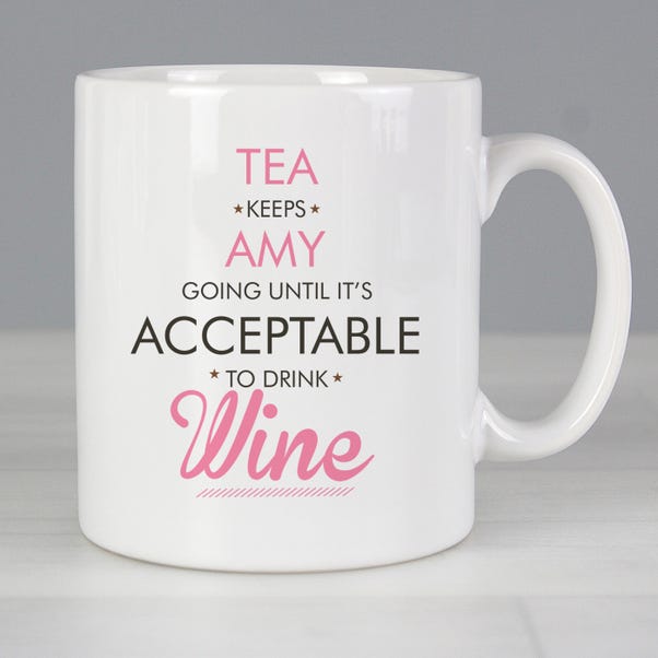 Personalised Acceptable to Drink Mug Pink image 1 of 4