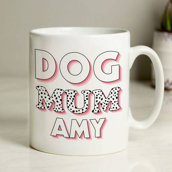 Personalised Dog Mum Spots Mug Pink image 1 of 4