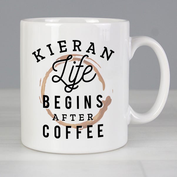 Personalised Life Begins After Coffee Mug image 1 of 4