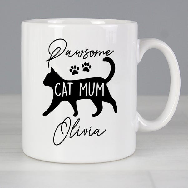 Personalised Pawsome Cat Mum Mug image 1 of 4