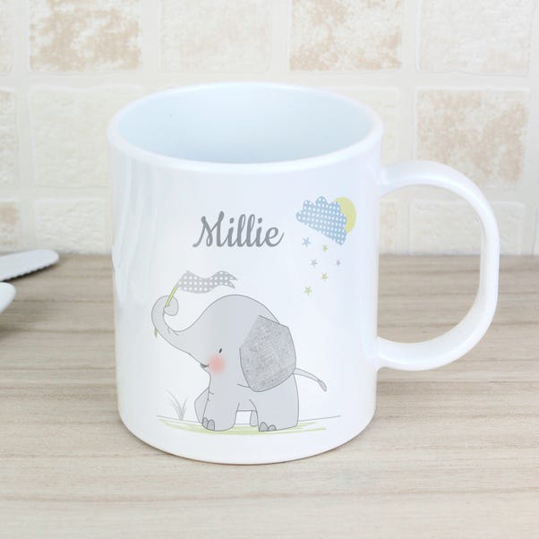 Personalised Hessian Elephant Plastic Mug image 1 of 3