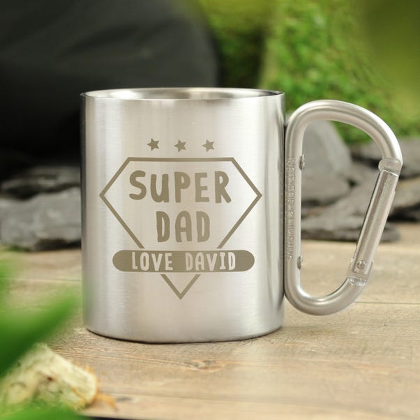Personalised Super Dad Stainless Steel Mug image 1 of 4