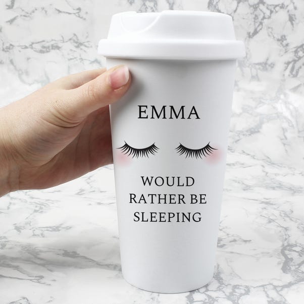 Personalised Eyelashes Insulated Reusable Travel Cup image 1 of 4