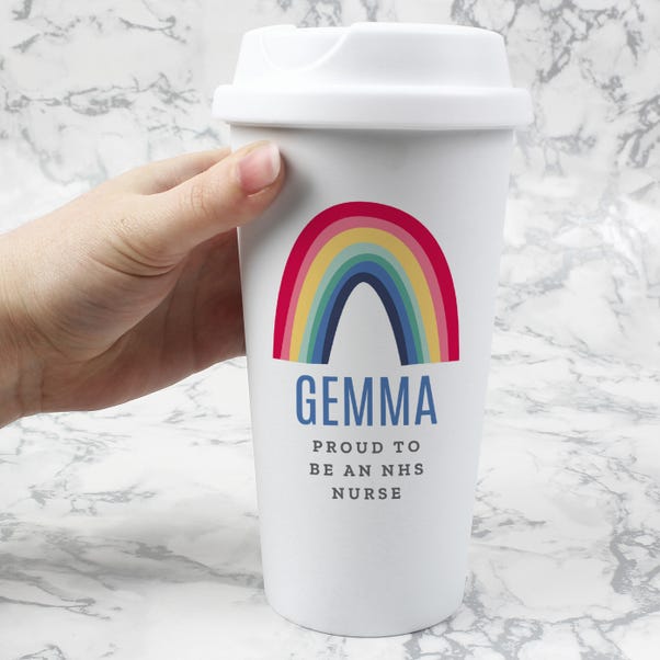 Personalised Rainbow Insulated Reusable Travel Cup image 1 of 4