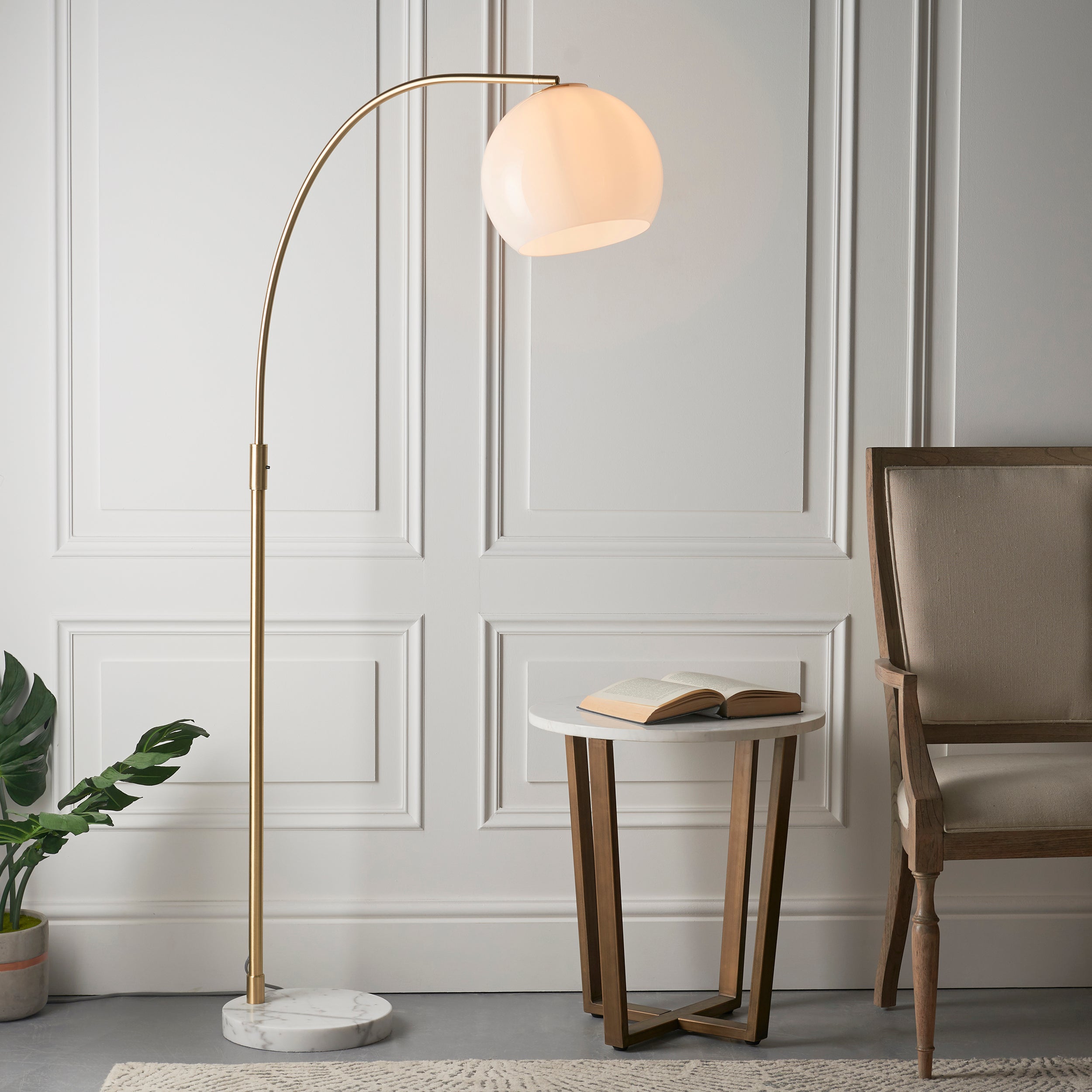 Vogue Hartwell Arched Floor Lamp Gold