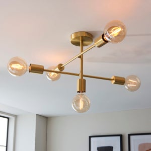 Vogue Ryker 5 Light Semi Flush Ceiling Light