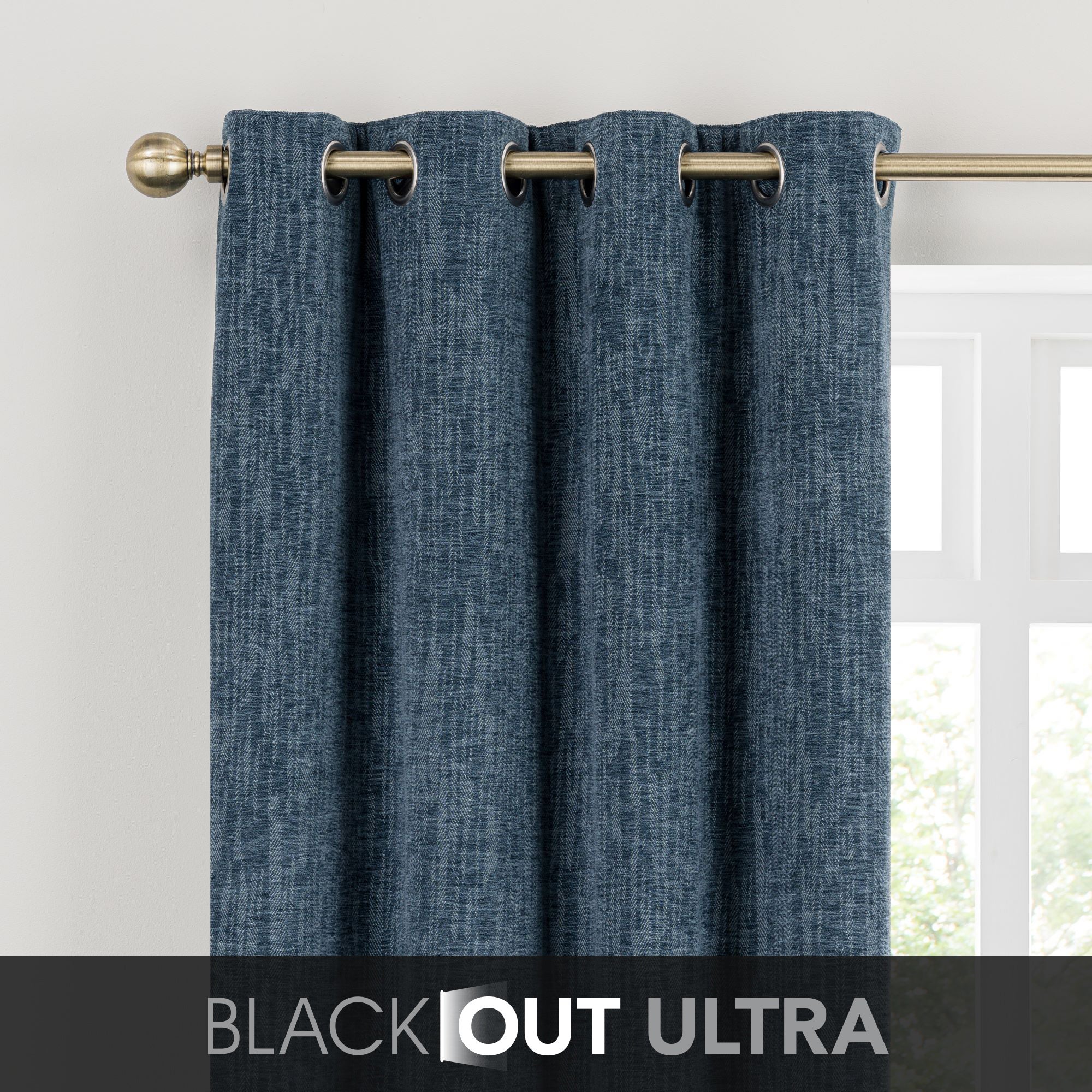 Chenille Ultra Blackout Eyelet Curtains