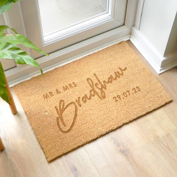 Personalised Rectangle Mr and Mrs Doormat image 1 of 6