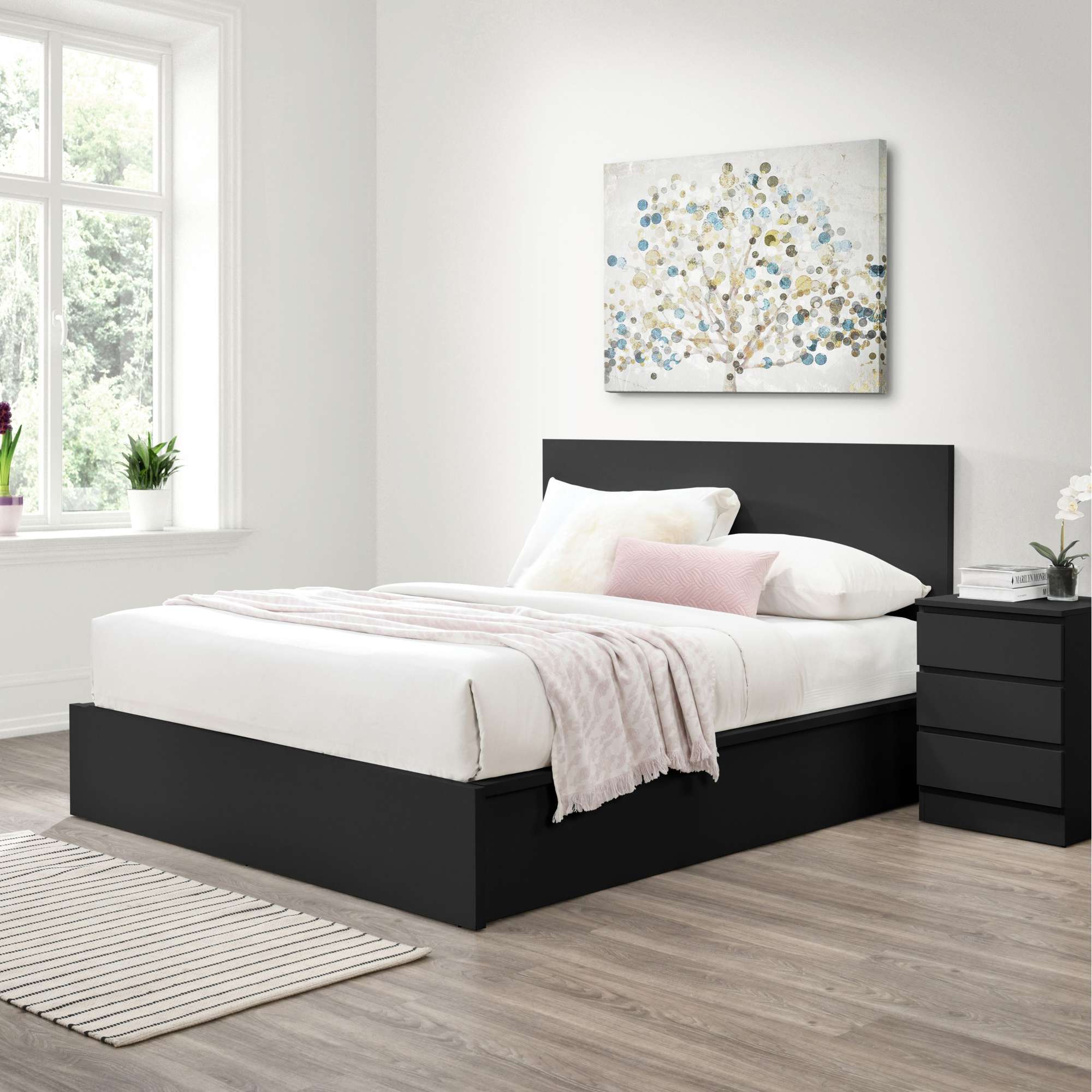 Oslo Ottoman Bed Frame Black