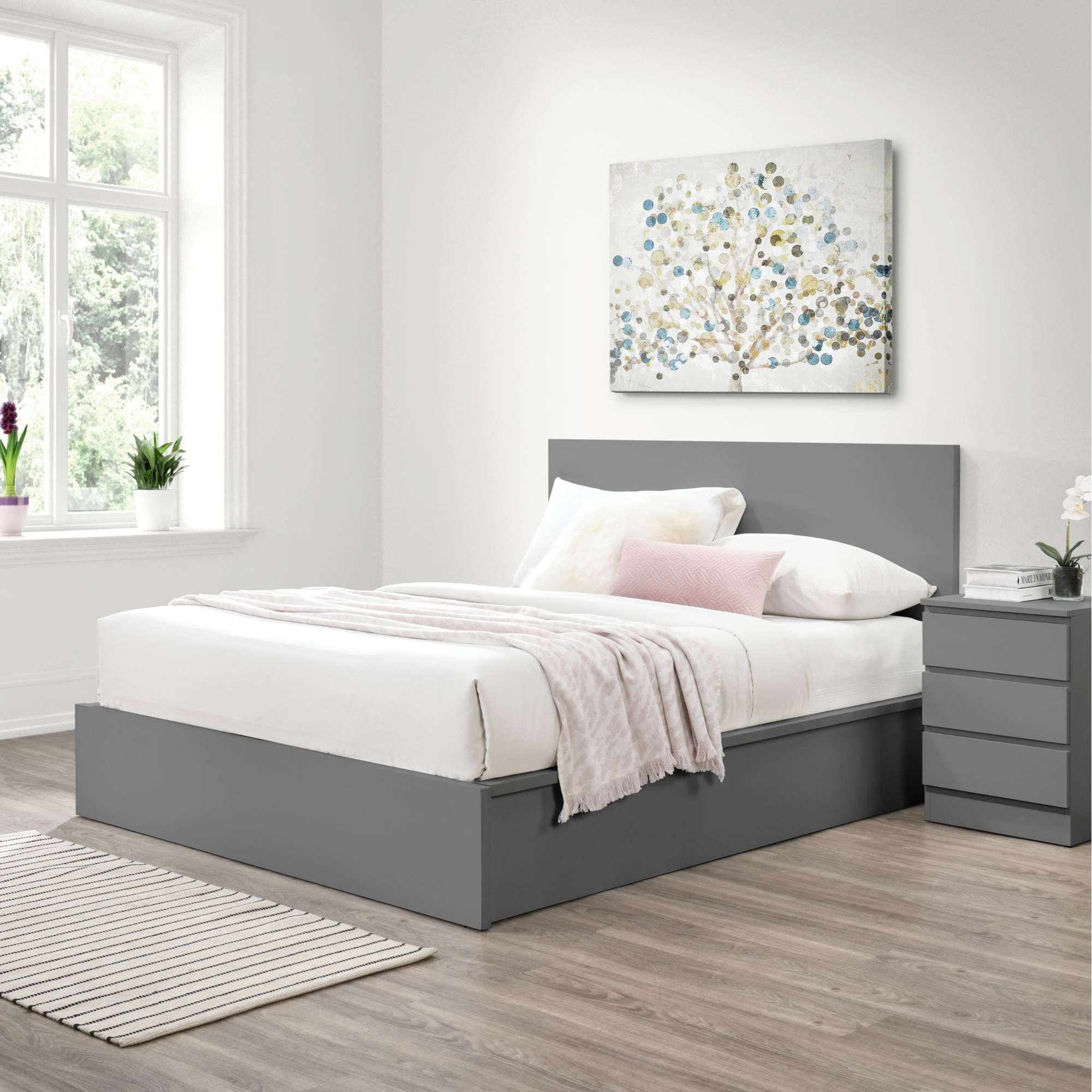 Oslo Ottoman Bed Frame Grey