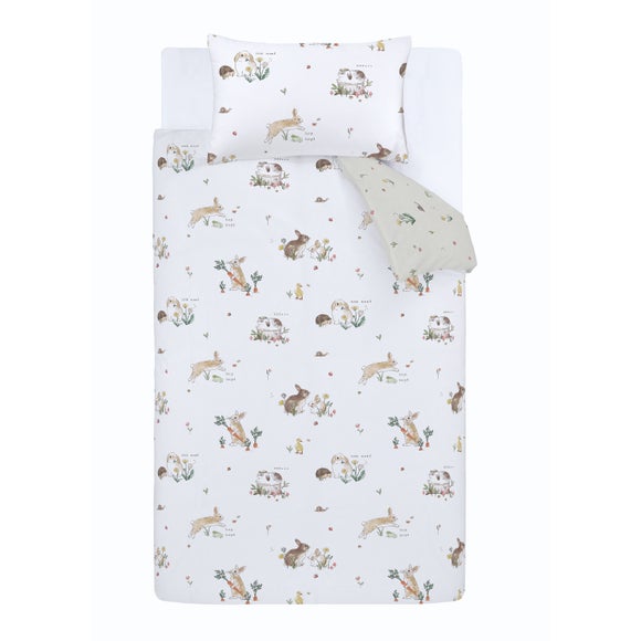 Bianca Bunny Rabbit Friends Cotton Duvet Cover & Pillowcase Set | Dunelm