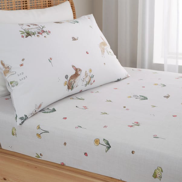 Bianca Bunny Rabbit Friends Cotton Fitted Sheet image 1 of 1