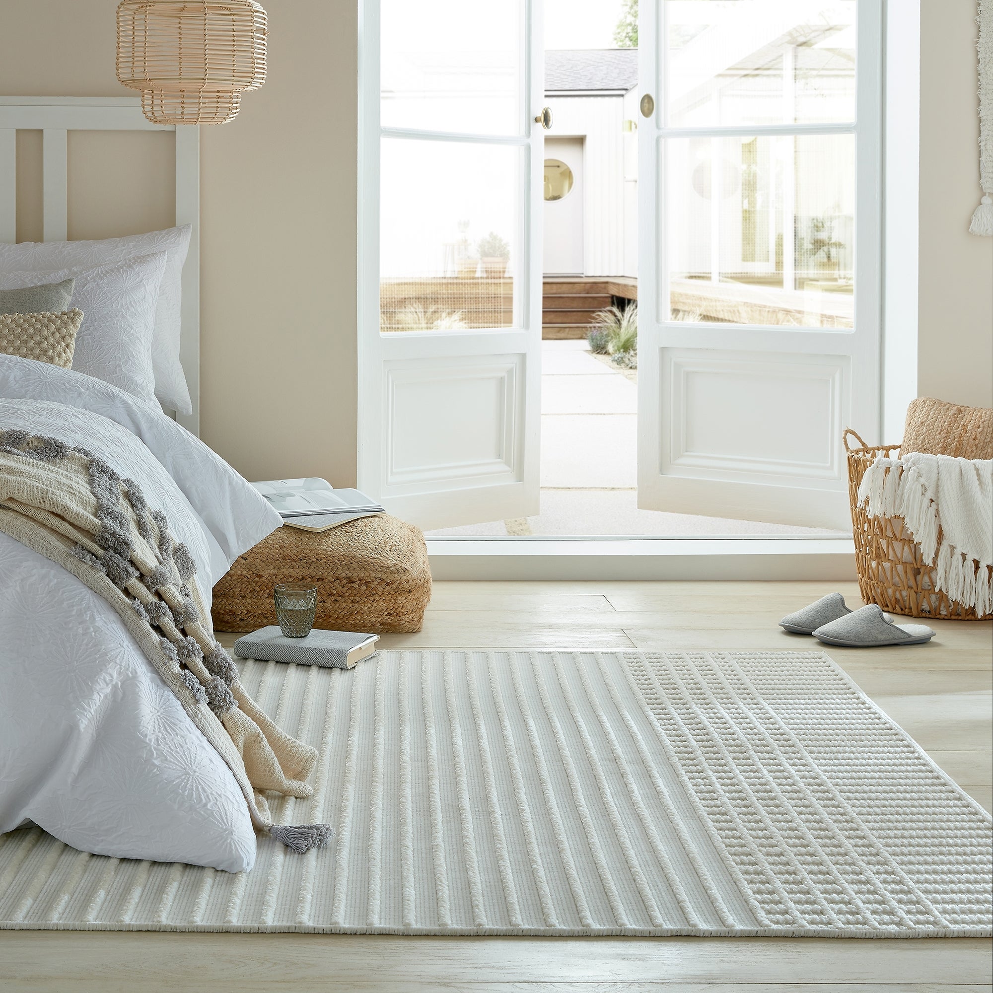 Fletcher Stripe Washable Rug Fletcher Stripe Natural