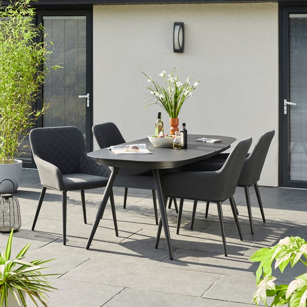 Charcoal Outdoor Fabric Dining Set image 1 of 9