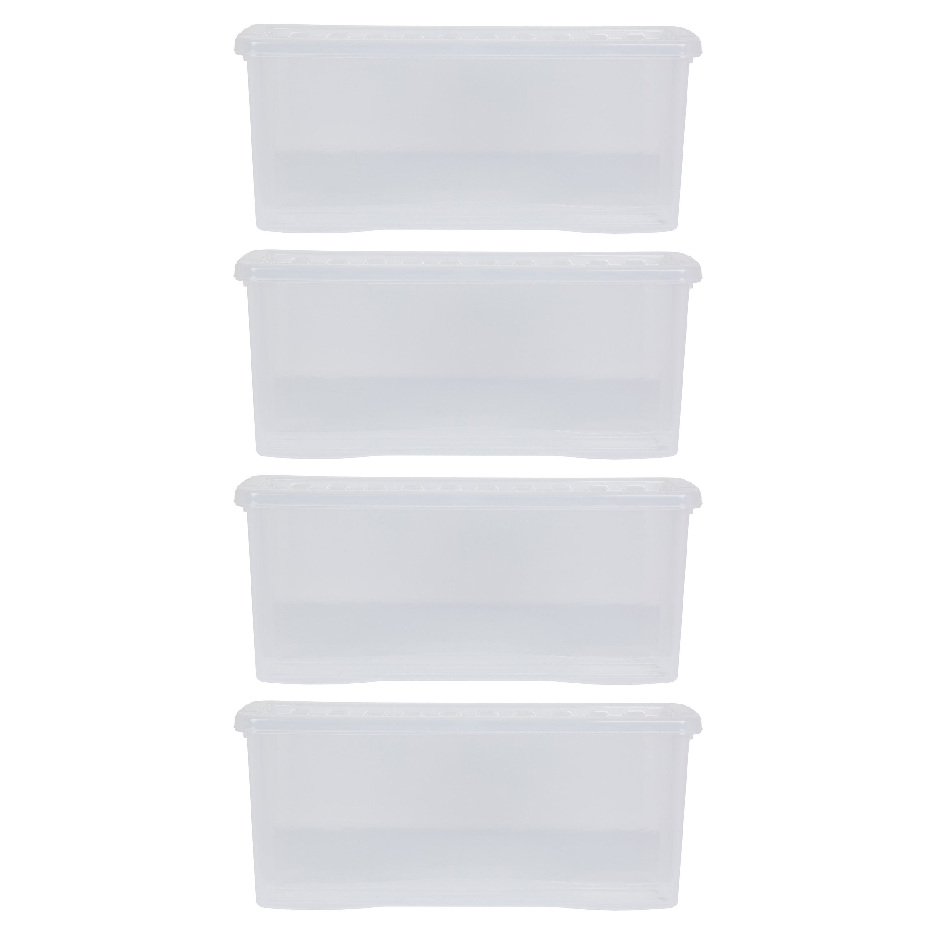 Wham Crystal Set of 4 Deep Shelf Boxes & Lids | Dunelm