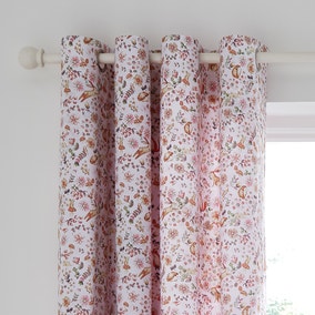 Catherine Lansfield Enchanted Butterfly Fully Reversivle Eyelet Curtains