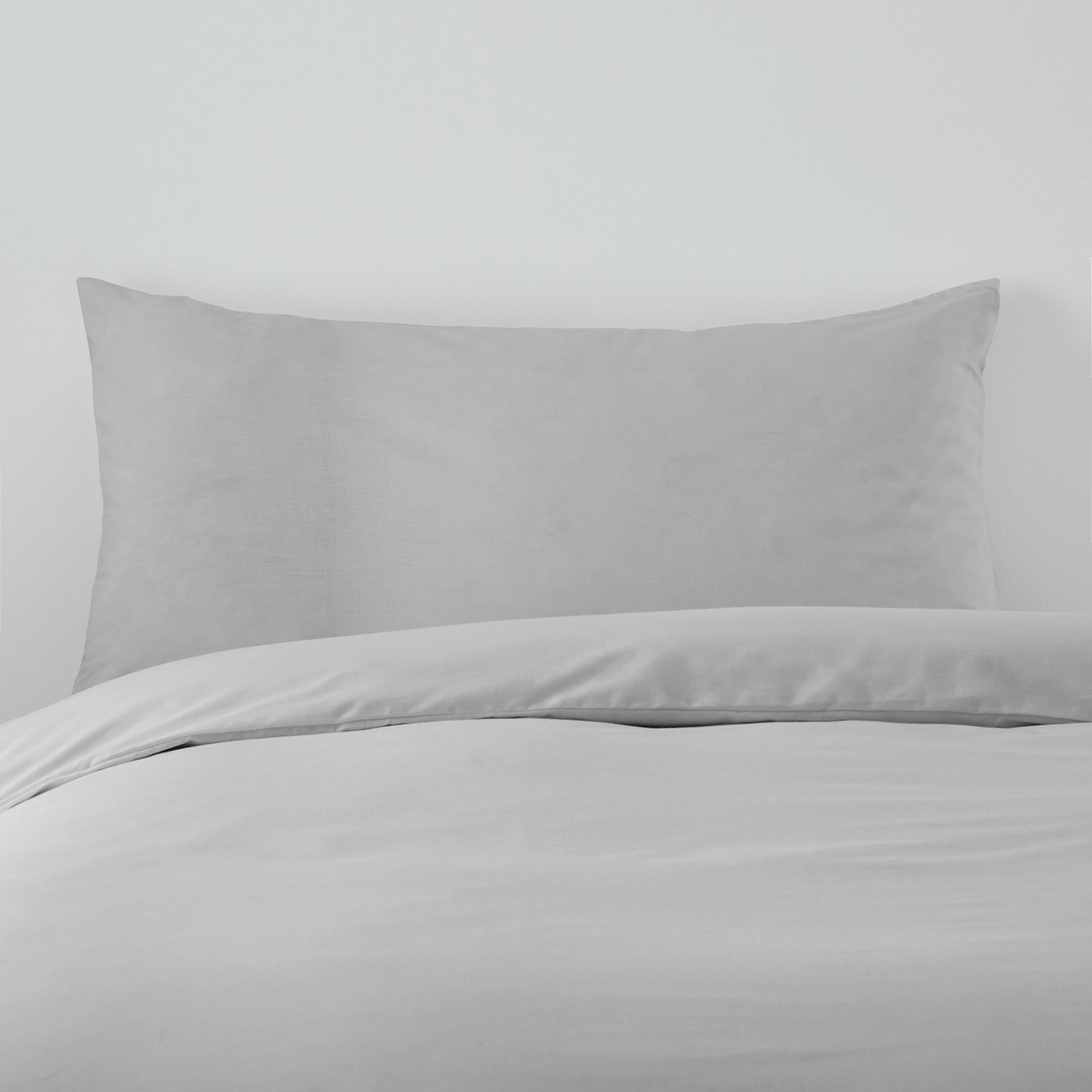 Anti Allergy 100 Cotton Standard Pillowcase Pair Silver