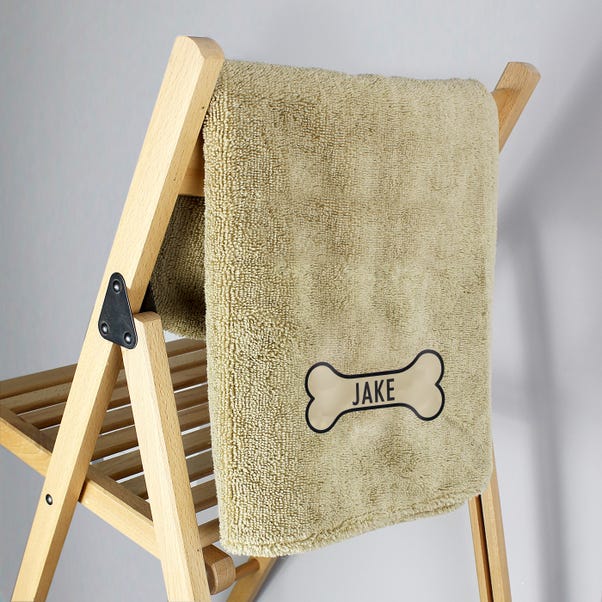  Personalised Bone Microfibre Pet Towel image 1 of 4