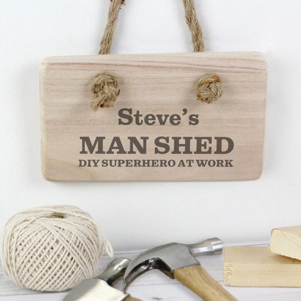 Personalised Man At Work Wooden Sign image 1 of 3