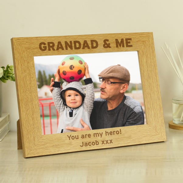  Personalised Grandad and Me Landscape Photo Frame  image 1 of 4