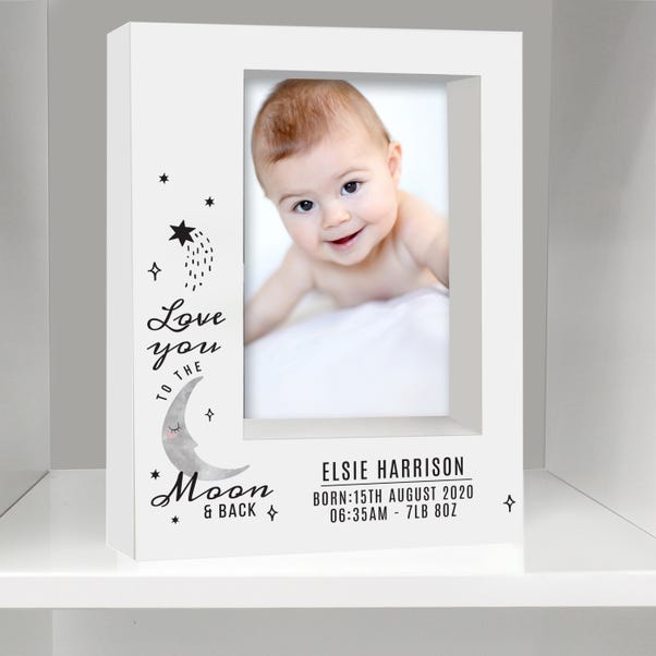  Personalised Baby To The Moon and Back Portrait Box Photo Frame  image 1 of 3