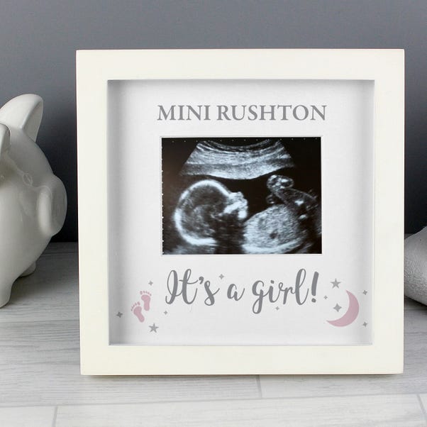  Personalised Its A Girl Baby Scan Frame  image 1 of 3