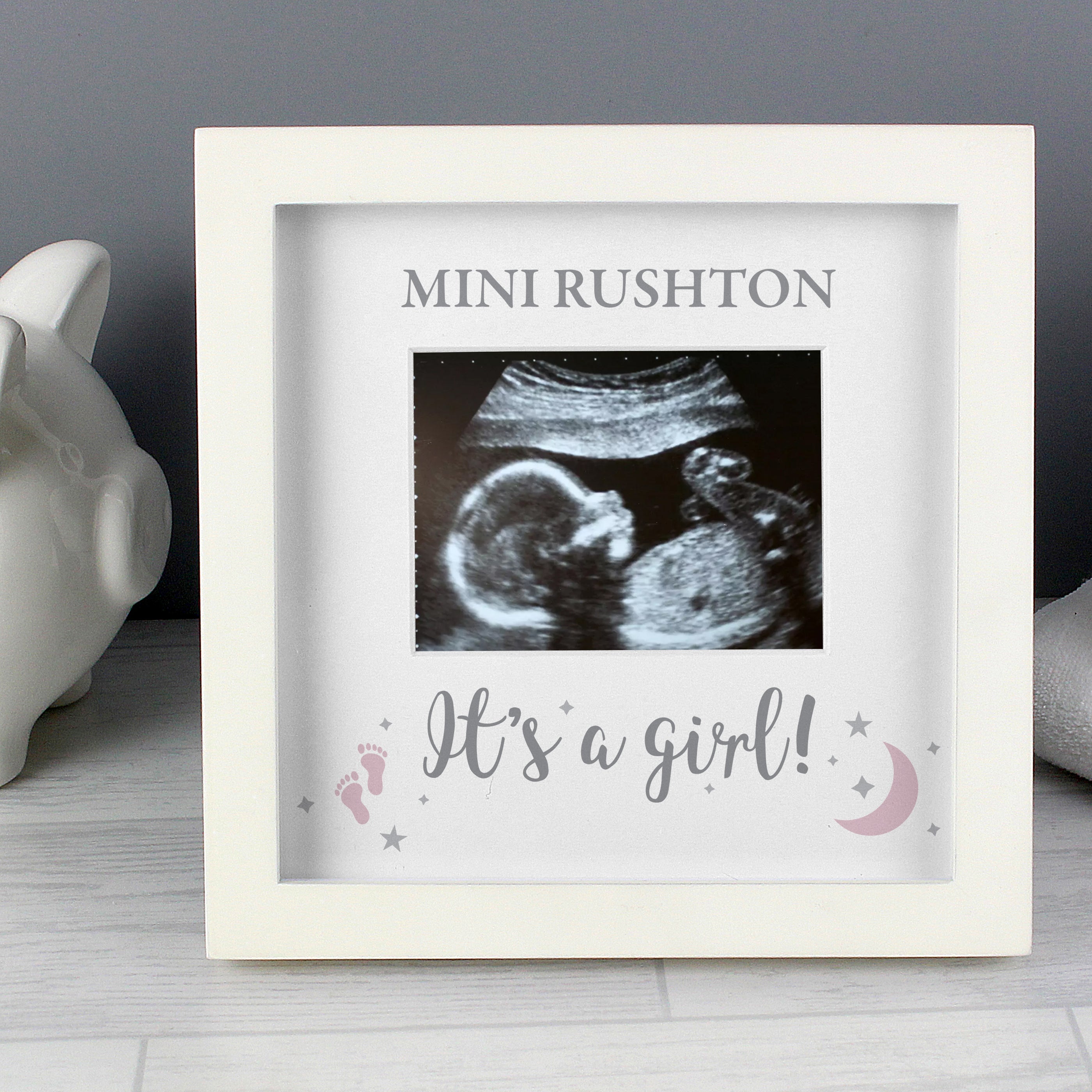  Personalised Its A Girl Baby Scan Frame 
