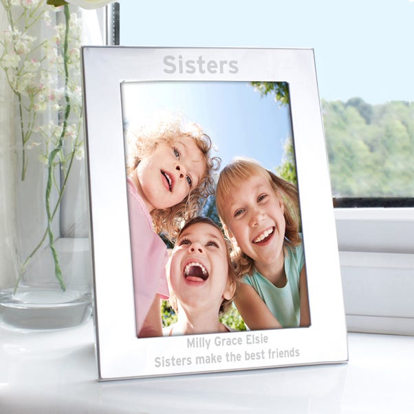  Personalised Silver Bold Style Portrait Photo Frame  image 1 of 4
