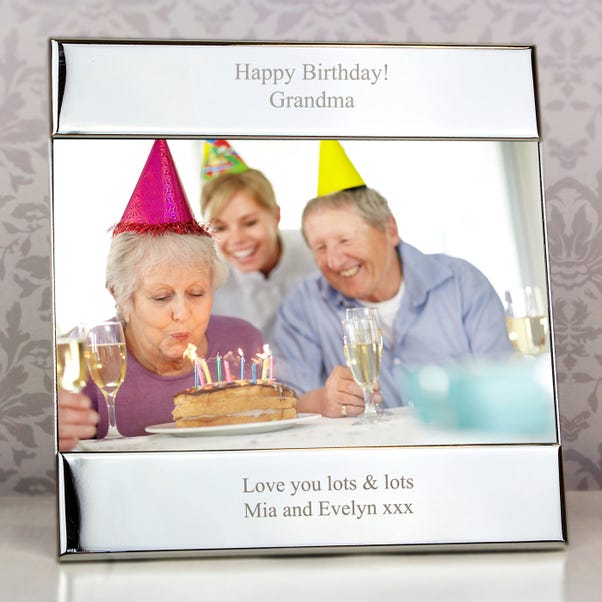  Personalised Silver Landscape Photo Frame  image 1 of 4