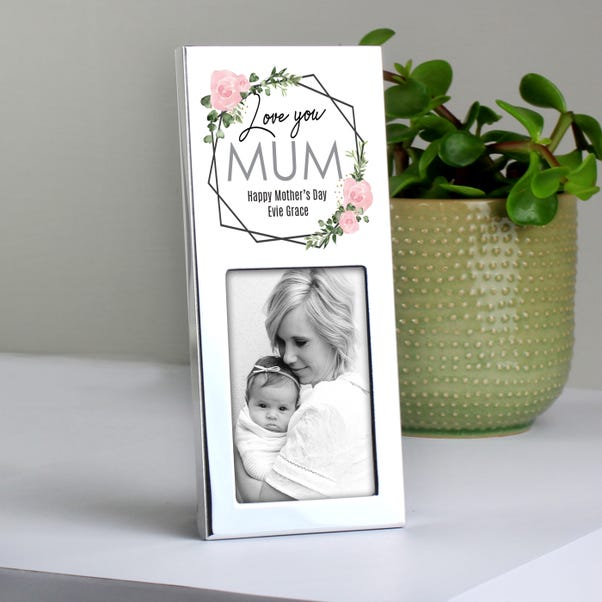  Personalised Small Abstract Rose Portrait Photo Frame  image 1 of 4