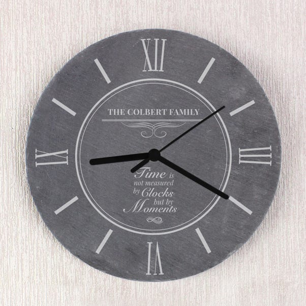 Personalised Moments Slate Wall Clock image 1 of 3