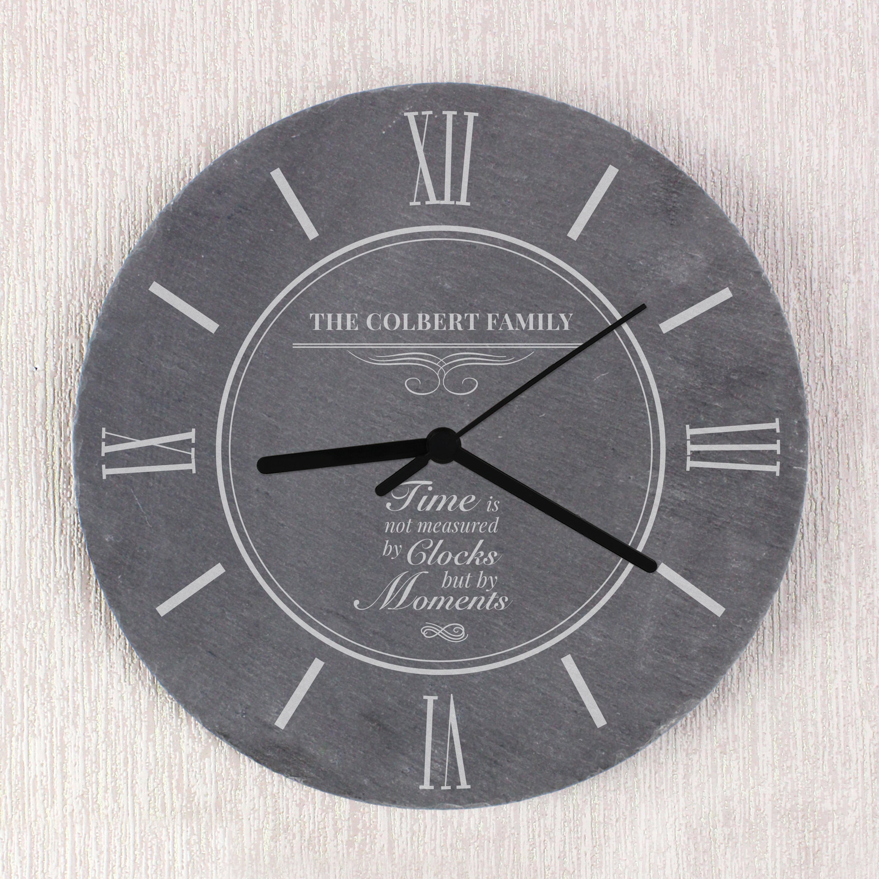 Personalised Moments Slate Wall Clock