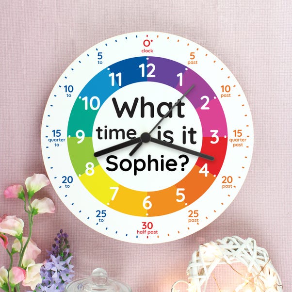 Personalised What Time Is It Wooden Wall Clock image 1 of 5
